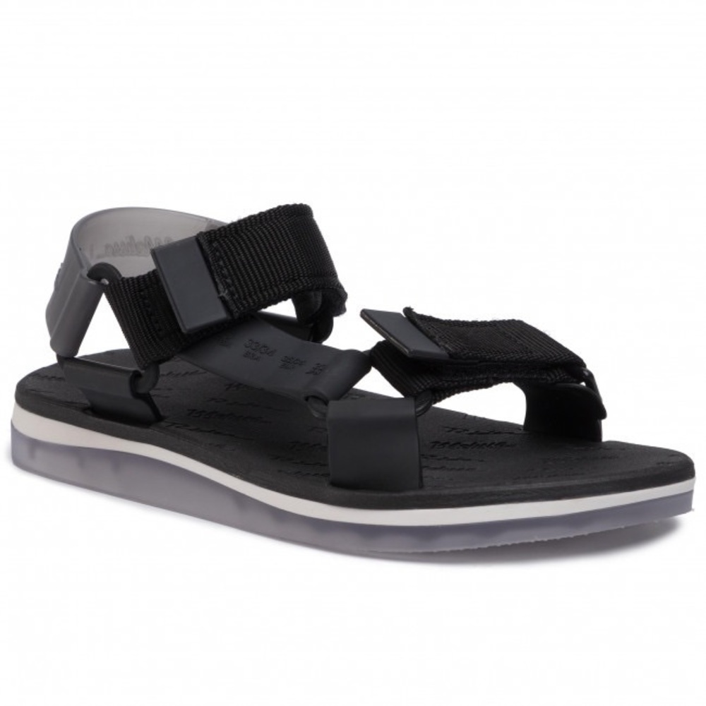 MELISSA + RIDER Black & White Sandals, Size 5 US